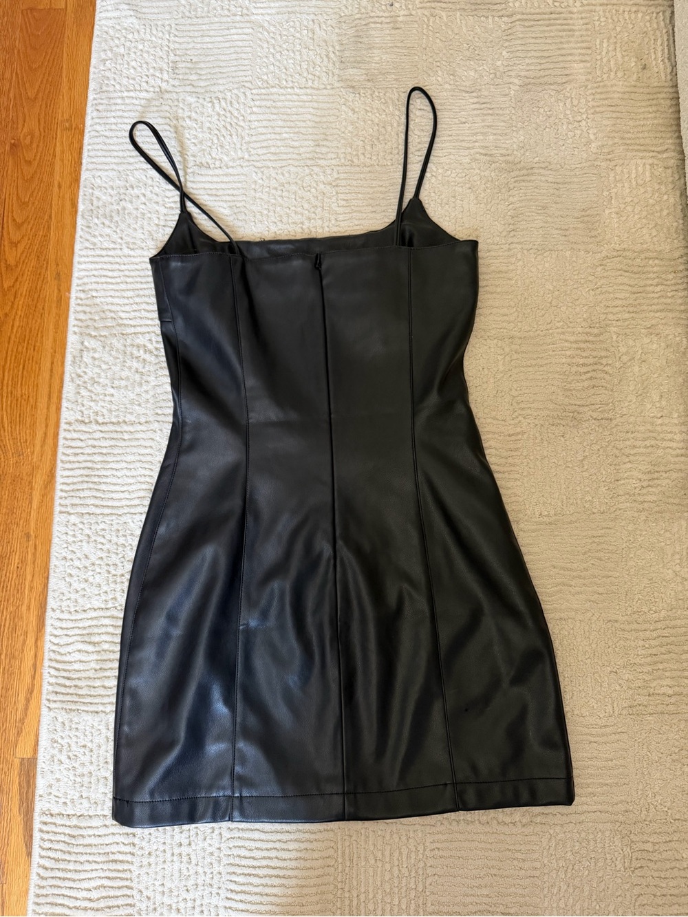 Nasty Gal Black Faux Leather Spaghetti-Strap Mini Dress - Picture 3 of 5